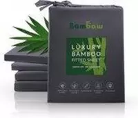 Bamboe Laken | Eco Laken 140 bij 200cm | Houtskool | Luxe Bamboe Beddengoed | Hypoallergeen laken | Puur Bamboe Viscose Rayon Hoeslaken| Ultra-ademende Stof | Bambaw