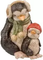 Goebel® - Kerst | Decoratief beeld / figuur "Pinguïns Frieda en Helma" | Aardewerk, 13cm