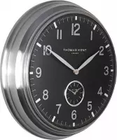 Thomas Kent - Klok Timekeeper zwart - zilver Ø48CM