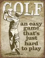 Signs-USA Golf - Easy Game - Retro Wandbord - Metaal - 40x30 cm