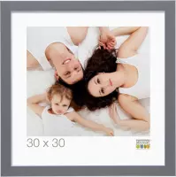 Deknudt Frames Fotolijst - Grijs met zilverbies - S41VK7 - 30x60 cm