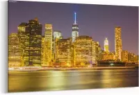 Schilderij - De skyline van New York City Manhattan — 90x60 cm