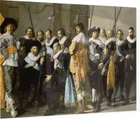 De magere compagnie, Frans Hals - Foto op Plexiglas - 60 x 40 cm