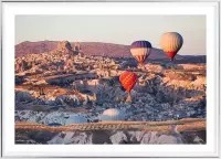Poster Met Metaal Zilveren Lijst - Cappadocië Zonsopgang Poster