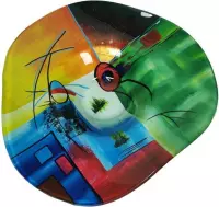 Sampaguita schaal hoedvorm - Gekleurd - Fruitschaal - Decoratie - Glas - Kunst - Handgemaakt - Interieur - Huis