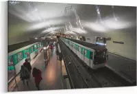 Schilderij - Metro station in Parijs — 90x60 cm