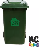 Kliko Sticker / Vuilnisbak Sticker - Nummer 38 - 22 x 17,5 - Groen