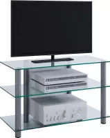 VCM Sindas - Tv-meubel - Transparant - Aluminium/Glas