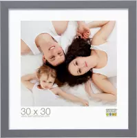 Deknudt Frames Fotolijst - Grijs met zilverbies - S41VK7 - 15x15 cm