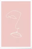 JUNIQE - Poster Outline -13x18 /Roze