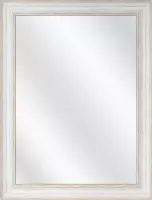 Spiegel met Lijst - Oud Wit - 41 x 51 cm - Sierlijk