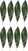 8x Kunst Aspidistra blad 75 cm donkergroen - kunstplant