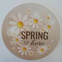 Muurcirkel wandbord "Spring is Here"