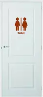 Deursticker Toilet -  Bruin -  39 x 50 cm  -  toilet raam en deurstickers - toilet  alle - Muursticker4Sale