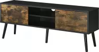 TV meubel Eskilstuna 120x29,5x46,5 zwart houtkleurig donker