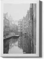 Walljar - Canal Houses Amsterdam - Muurdecoratie - Canvas schilderij