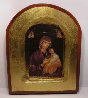 IKoon Madonna and Child in een Nis B12xH15cm