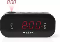 Nedis Digitale Wekkerradio | LED-Scherm | Tijdprojectie | AM / FM | Snoozefunctie | Slaaptimer | Aantal alarmen: 2 | Zwart