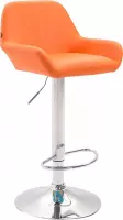 Clp Braga Barkruk - Kunstleer - oranje Chroom look