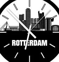 Klok van de stad Rotterdam 30 cm - zw/w