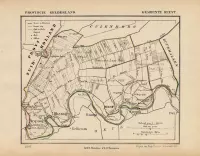 Historische kaart, plattegrond van gemeente Beesd in Gelderland uit 1867 door Kuyper van Kaartcadeau.com