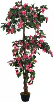 Medina Kunstplant met pot rododendron 165 cm roze