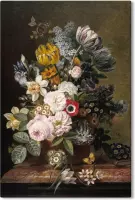 Canvas Schilderij Stilleven met bloemen - Eelke Jelles Eelkema - 100x150 cm