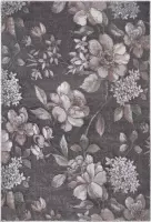 Vloerkleed bloemen Aubusson Jardin - grijs/roze 120x170 cm