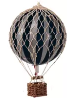 Authentic Models - Decoratieve Luchtballen 'Royal Aero, - zilver/zwart - diameter 32cm
