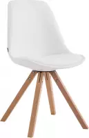 CLP Laval Bezoekersstoel - Vierkant - Kunstleer natura wit