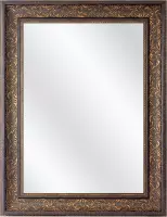 Spiegel met Lijst - Oud Brons - 20 x 20 cm - Sierlijk - Barok - Buitenmaat: 38 x 38 cm