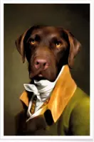 JUNIQE - Poster Teun – Aristocratische Chocolade Labrador -20x30