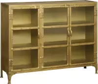 Vitrinekast | | brass | 122 x 31 x 97(h) cm