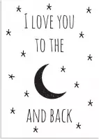 DesignClaud I Love You To The Moon And Back A2 poster (42x59,4cm)