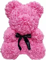 Rozen Teddybeer 26 cm - Roze - Rose Bear - Rozen Beer - Liefde - Beer Rozen - Verjaardag - Valentijn - Moederdag