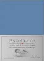 Excellence Jersey Split Topper Hoeslaken - Litsjumeaux - 180x200/210 cm - Blue