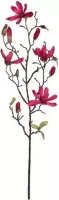 Fuchsia roze Magnolia/beverboom kunsttak kunstplant  80 cm - Kunstplanten/kunsttakken - Kunstbloemen boeketten