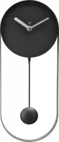 Sompex – 8104 – Wandklok met slinger – Metaal – 35x14x5 cm – Toulouse – Zwart