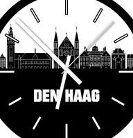 Klok van de stad Den Haag  -  30 cm - zw/w