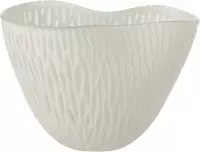 J-Line Vaas Vlam Glas Wit Small
