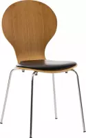 Clp Diego Bezoekersstoel - Kunstleer - eiken/zwart