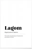 JUNIQE - Poster Lagom -30x45 /Wit & Zwart