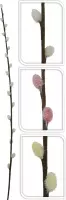 8x Roze wilgentakken/katjestakken kunstbloemen 77 cm - Woondecoratie/accessoires - Kunstbloemen - Nepbloemen - Kunsttakken - Wilgentakken - Katjestakken