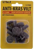 Anti-kras vilt spijker - Krasviltjes - Met stalen nagel - Voor intensief gebruik - 22 mm - 12 stuks -