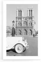 Walljar - Notre Dame '37 - Zwart wit poster