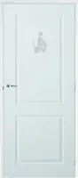 Deursticker Man Op Wc -  Zilver -  6 x 10 cm  -  toilet raam en deurstickers - toilet  alle - Muursticker4Sale