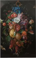Festoen van vruchten en bloemen, Jan Davidsz. de Heem - Foto op Forex - 60 x 90 cm