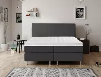 Complete Luxe Boxspring - Bazel - Dreamhouse - 140x200 - Antraciet - Twijfelaar - Bed