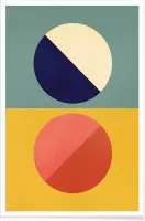 JUNIQE - Poster Split Screen -40x60 /Kleurrijk