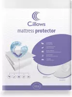 CILLOWS Waterdichte matrasbeschermer 140x200cm - Waterdichte Molton - 100% katoenen badstof - wit